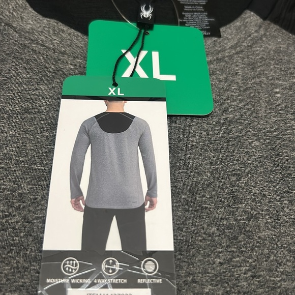 NWT Spyder Men’s Active Long Sleeves Shirt size XL - Picture 4 of 4